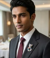 Royal Panther Multi-Gemstone Statement Brooch & Lapel Pin