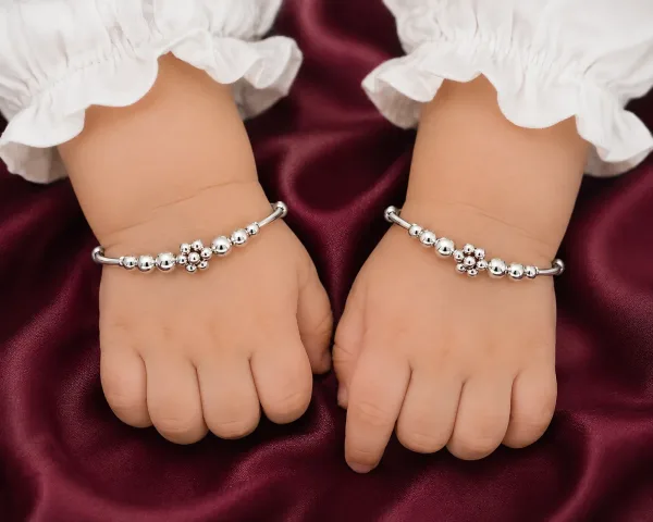 Floral Pearl Baby Kada