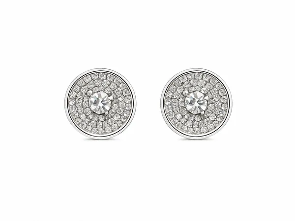 Elegant Round Crystal Stud Earrings