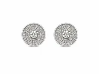 Elegant Round Crystal Stud Earrings