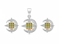Multicolour Star Pendant & Earring Set