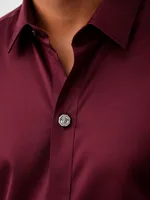 Silver Medusa Designer Button