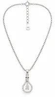 Silver Emerald Teardrop pandent chain