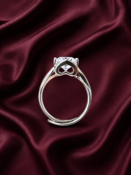 Twisted Wave Design Silver Ring