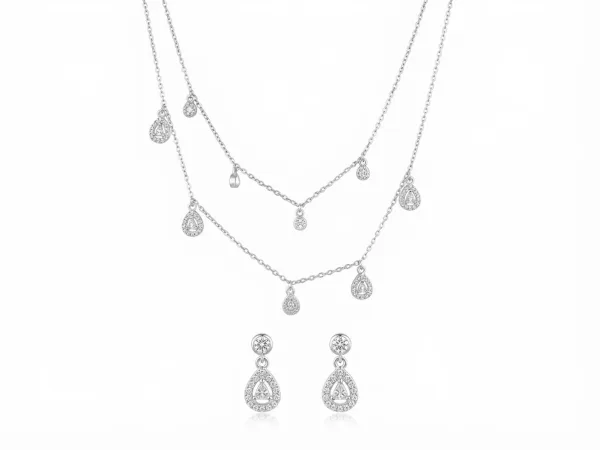 Elegant Teardrop  Necklace & Earring Set