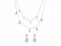 Elegant Teardrop  Necklace & Earring Set