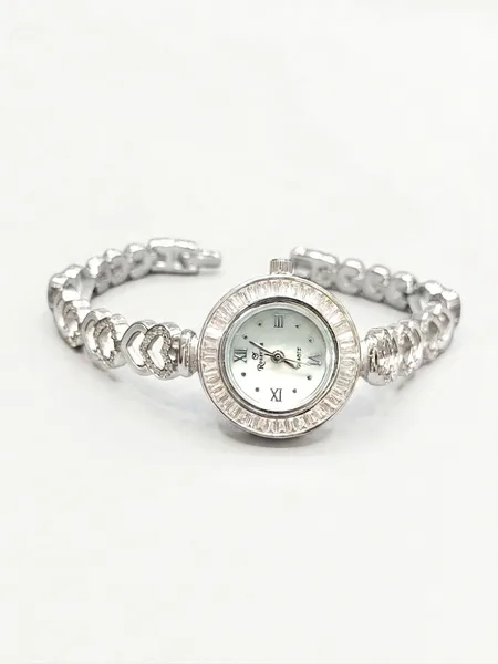 Silver Heart Bracelet Watch