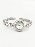 Silver Heart Bracelet Watch