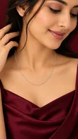 Silver Beaded Thread chain