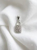 Vintage Engraved Padlock Pendant
