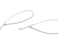 Silver Crystal Tennis Chain Anklet