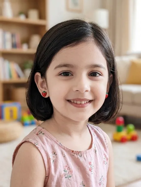 Tiny Strawberry Enamel Stud Earrings for Babies & Toddlers