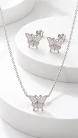 Silver Butterfly Elegance Necklace