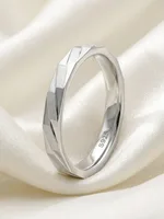 Silver Geometric Ring