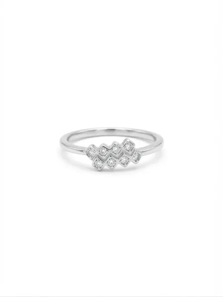 Celestial Chevron Cascade Ring
