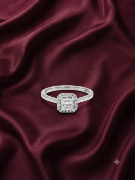 Halo Cushion Radiance Ring
