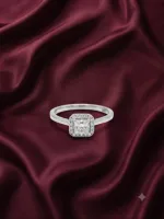 Halo Cushion Radiance Ring