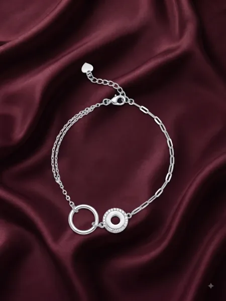 Celestial Loop Silver Bracelet