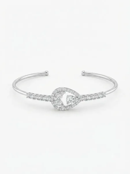 Celeste Twin Teardrop Cuff Bangle