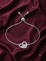Celeste Swan Heart Bracelet