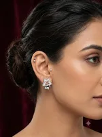 Celestial Duo Diamond Star Stud Earrings