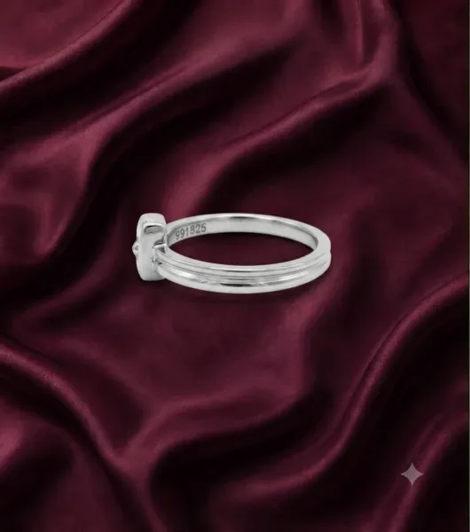 Sterling Silver Minimalist Solitaire Ring