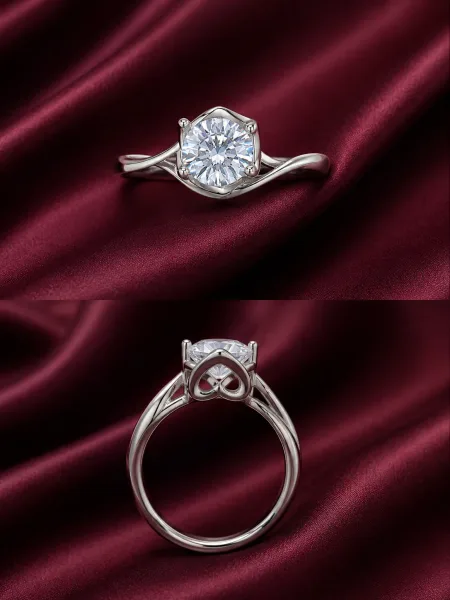 Twisted Wave Design Silver Ring