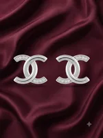 Interlocking Curve Stud Earrings