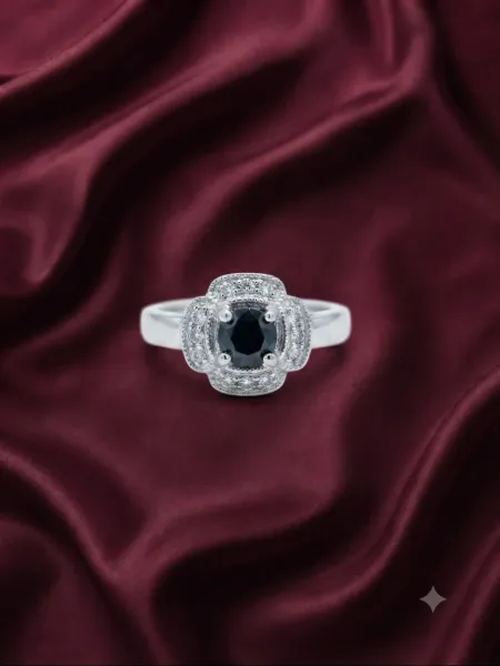 Noir Halo Ring