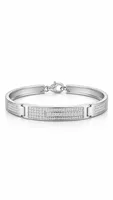 Pavé Luxe Geometric Sterling Silver Bracelet