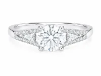Luxury Round Stone Silver Ring