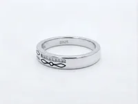 Geometric Accent Diamond Sterling Silver Ring