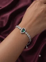 Green Lucent Cluster Bracelet