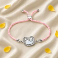 Swan Elegance Silver Rakhi