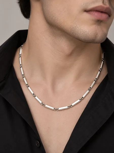 Sterling Bar Link Chain