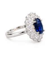 Sapphire Classic Halo Ring