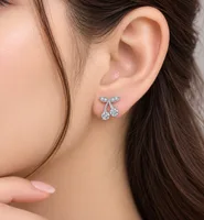 Silver Cherry Sparkle Earring
