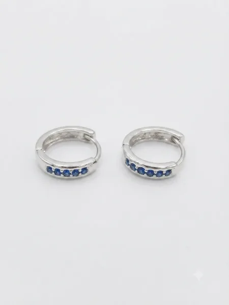 Azure Halo Huggie Earrings