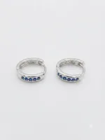 Azure Halo Huggie Earrings