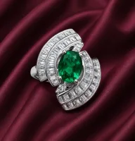 Emerald Baguette Luxe Ring