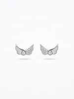Seraphic Grace: Angel Wing Stud Earrings