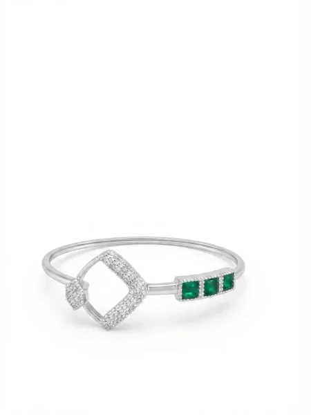 Celeste Emerald Geometry Cuff