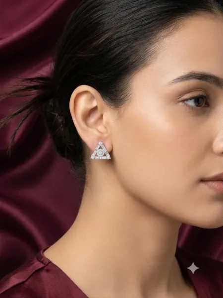 Aurelia Triangle Stud Earrings