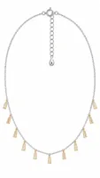 Silver Baguette Charm Pendant Chain