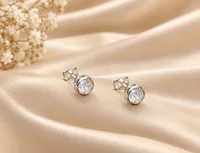 Classic Round Solitaire Stud Earrings