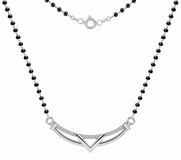V-Shaped Elegance 925 Sterling Silver Mangalsutra