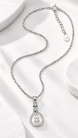 Silver Emerald Teardrop pandent chain