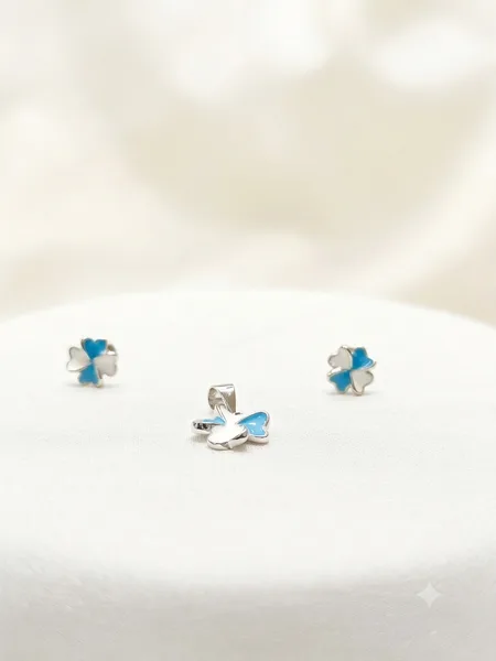 Matching Pendant & Stud Earrings