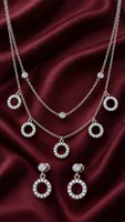 Silver Circle Sparkle Set