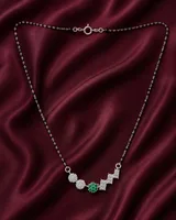 Emerald Glow 925 Sterling Silver Mangalsutra